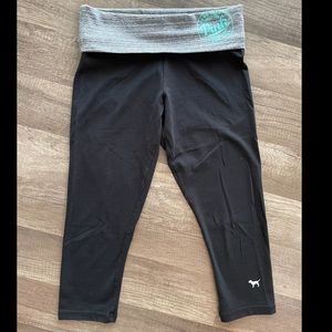 Victoria’s Secret Pink Fold Over Crop Leggings XS